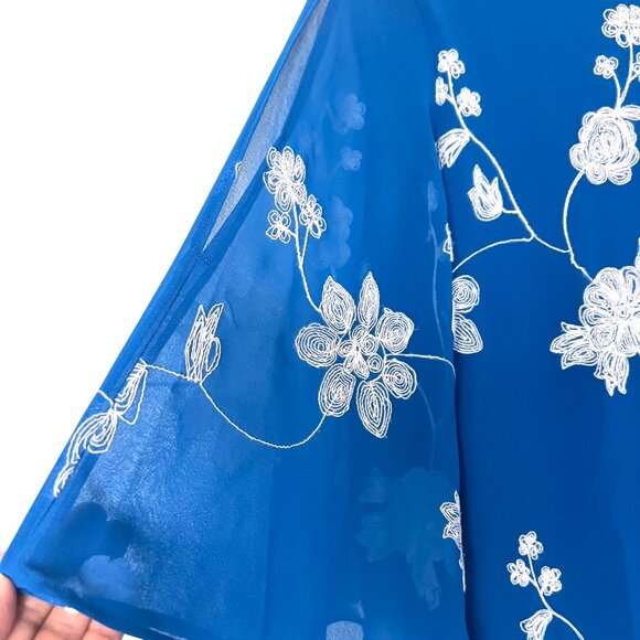 Mlanie lyne Royal Blue size small blouse - Picture 3 of 5